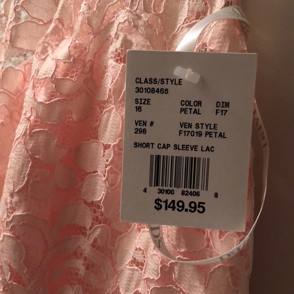 David’s Bridal Cap Sleeve Lace Bridesmaid Dress - Picture 2 of 8